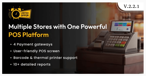 POS Saas for Multi Store / Outlets v2.2.1 - Built on Laravel + React JS
