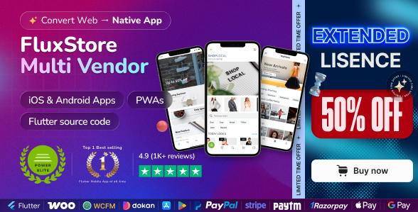 Fluxstore Multi Vendor v6.1.0 - Flutter E-commerce Full App