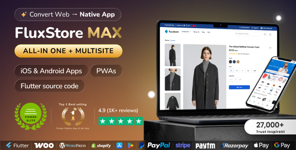 FluxStore MAX v6.1.0 - The All-in-One and Multisite E-Commerce Flutter App for Businesses of All Sizes