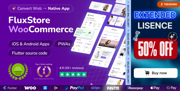 Fluxstore WooCommerce v6.0.1 - Flutter E-commerce Full App
