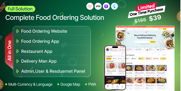 Foodigo v1.0 - Multi Restaurant and Online Food Ordering System Marketplace ( Full Applications )