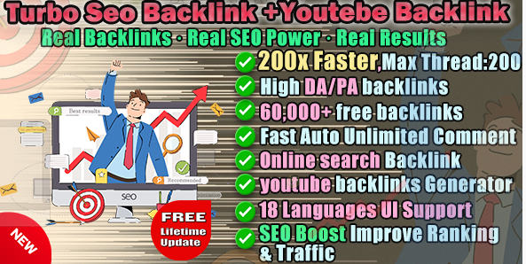 Turbo Seo backlink + Youtube Backlink Generator v3.2.11