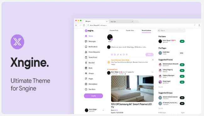 Xngine v1.5 - The Ultimate Sngine Theme